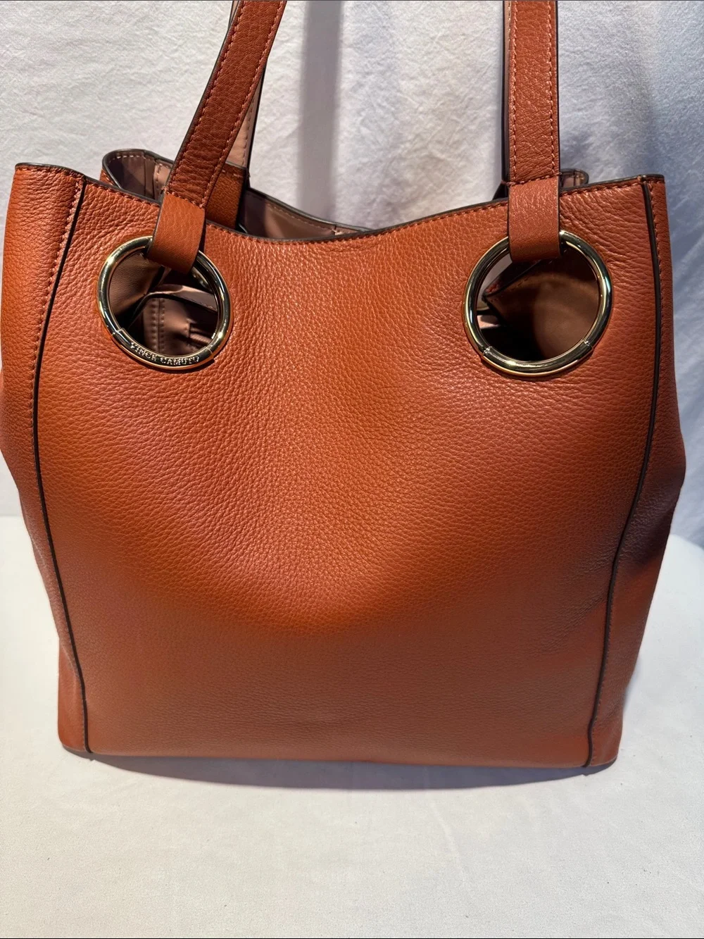 Vince Camuto Cognac Brown Shoulder Tote